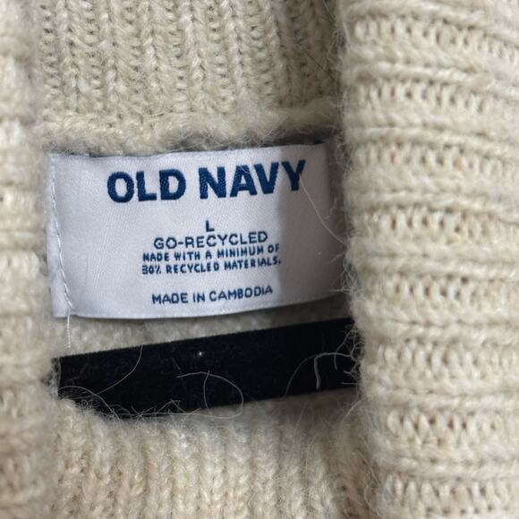 NWT Old Navy Sleeveless Cropped Cozy Plush-Yarn Cable-Knit Turtleneck Sweater L - Picture 7 of 9